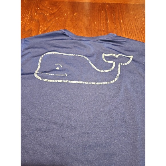 Vineyard Vines Performance Long Sleeve T Shirt Youth L 14 Blue 80% Poly. (A883) - Picture 8 of 8